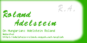 roland adelstein business card